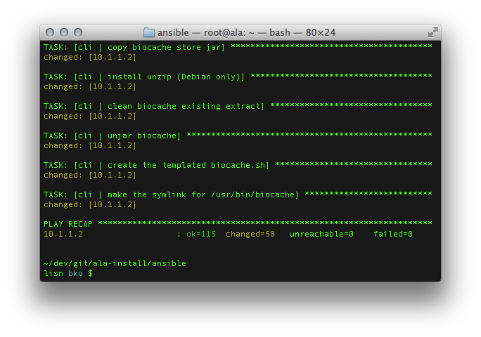 ansible finished