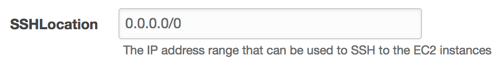 SSH Location field
