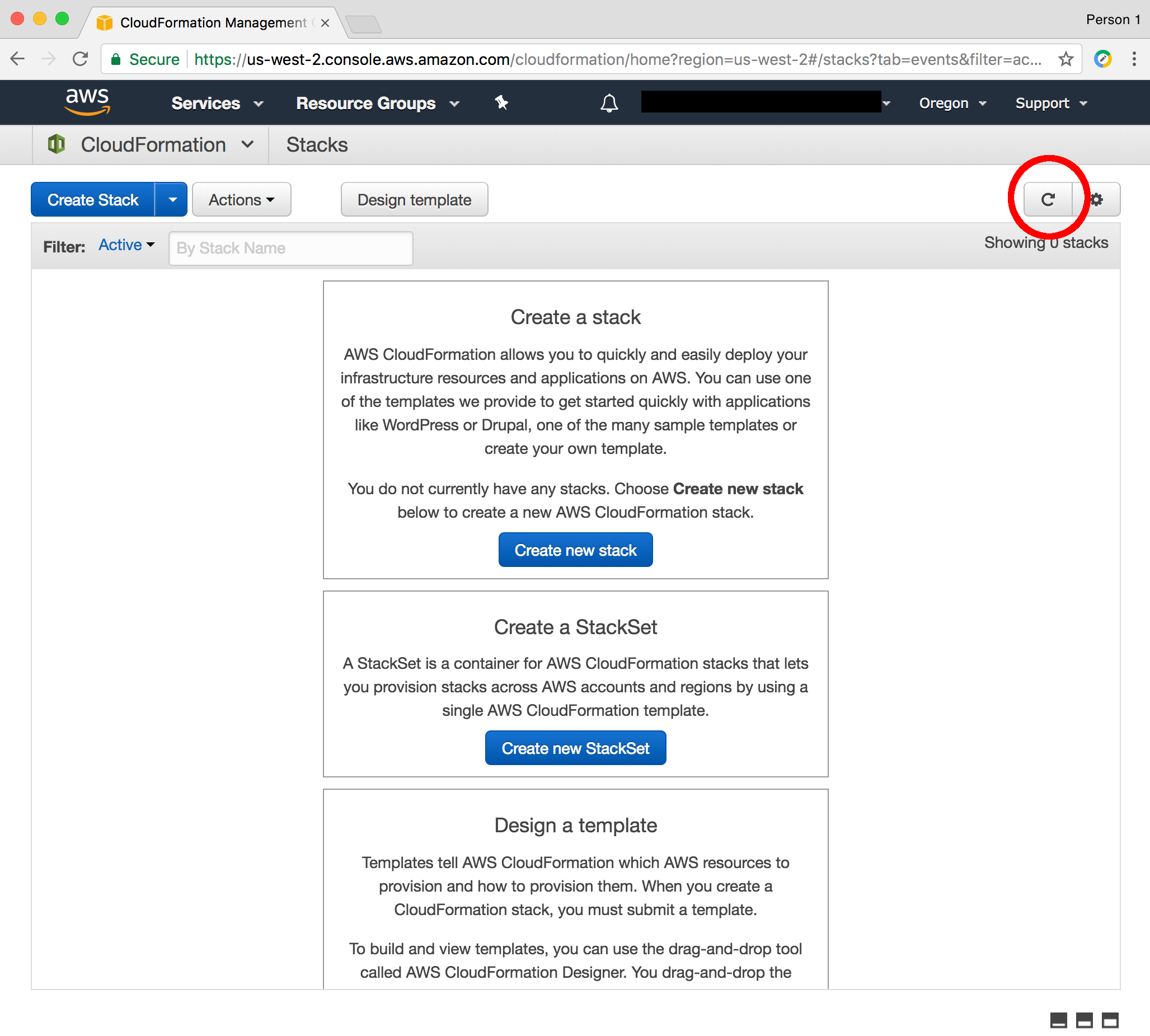 CloudFormation Console