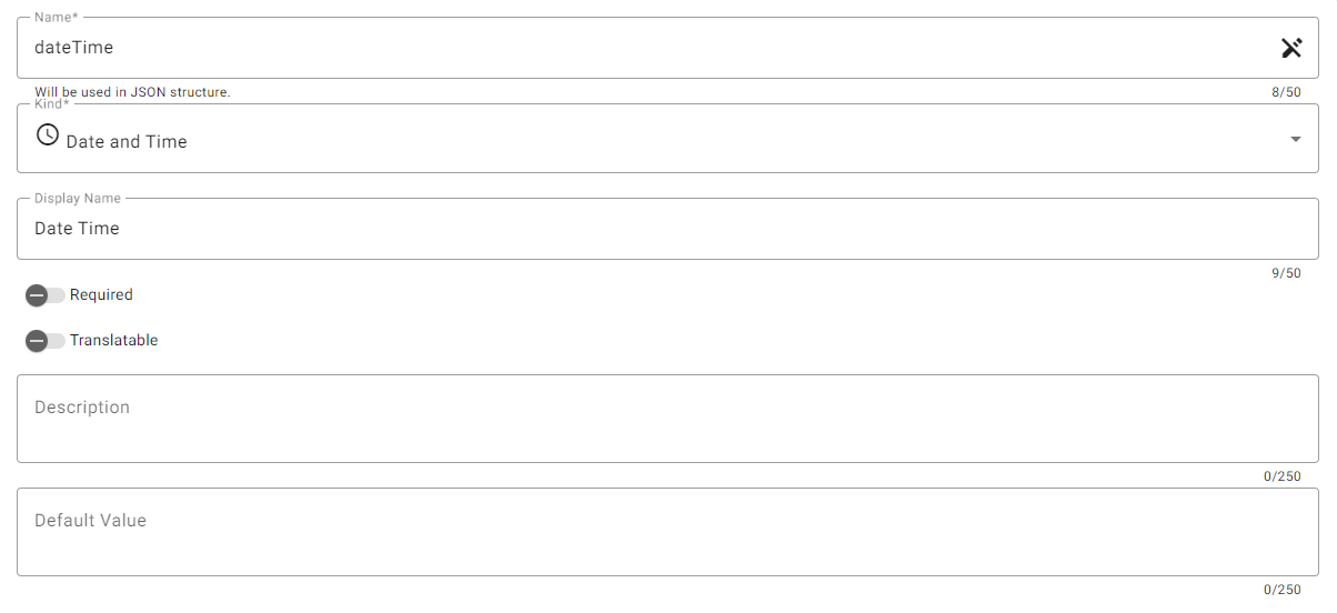 Schema DateTime Kind