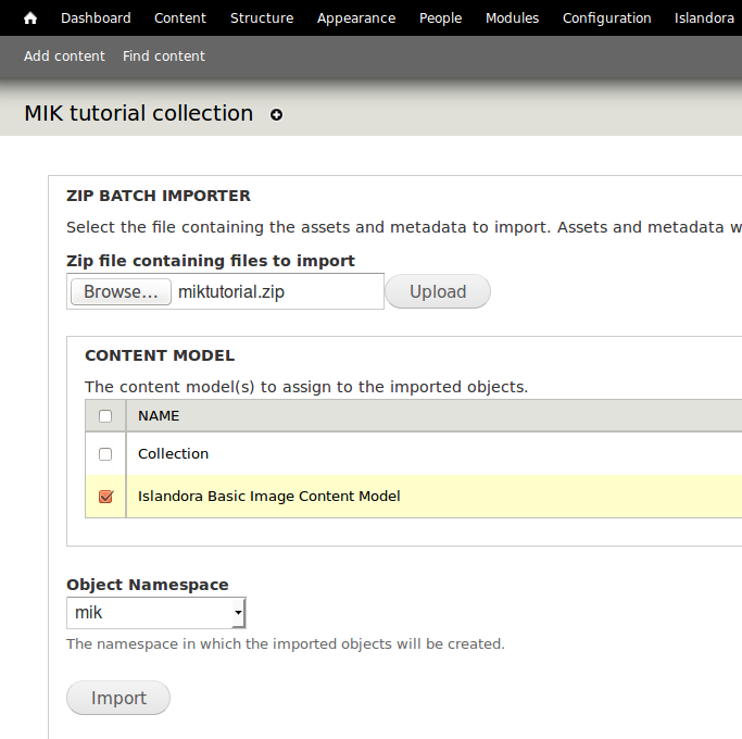 Importing images