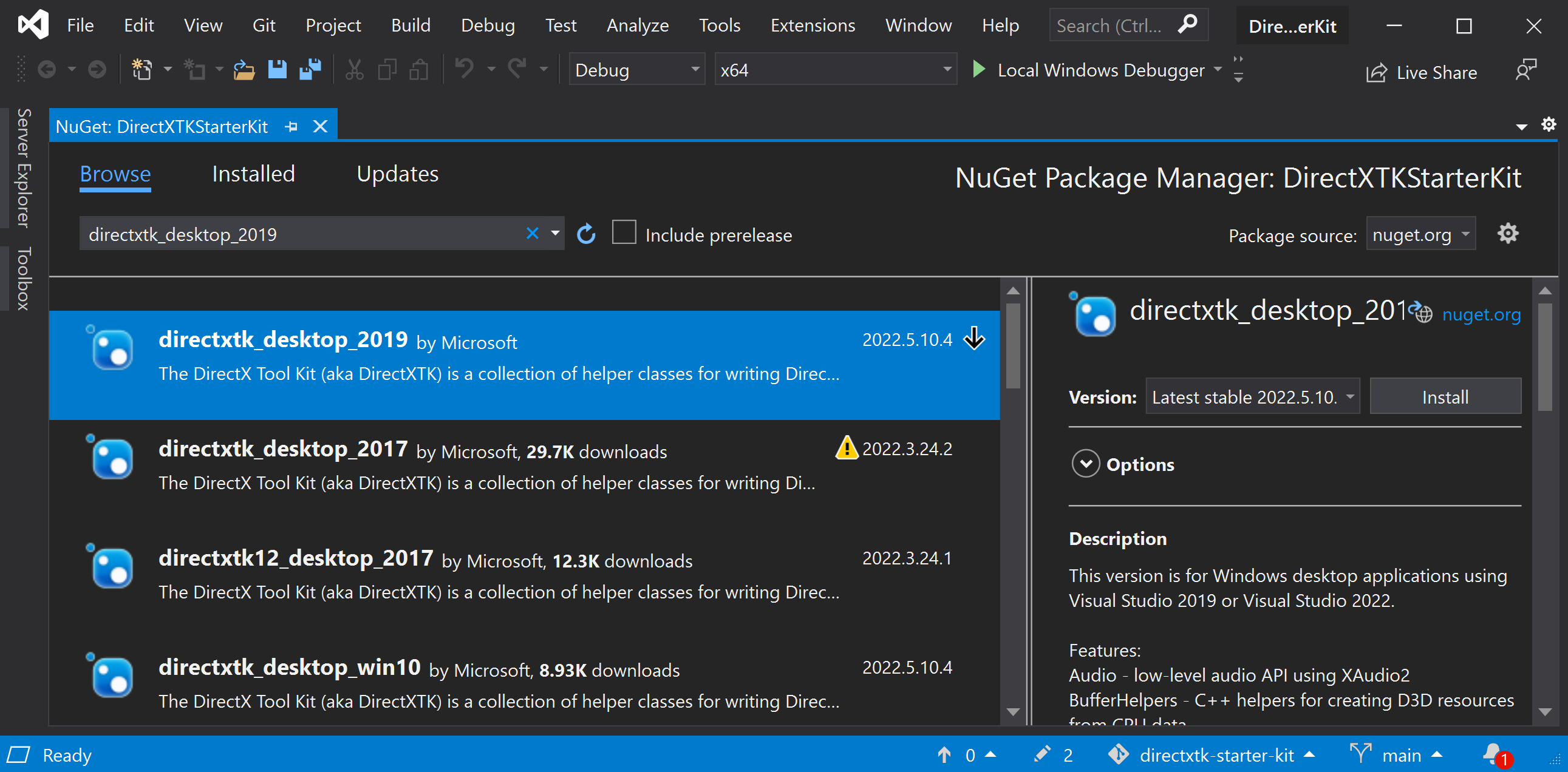 Manage NuGet Packages