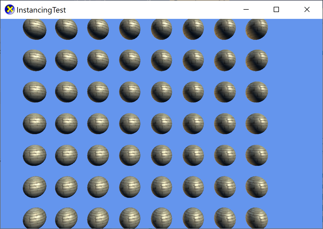 Screenshot of many sphere