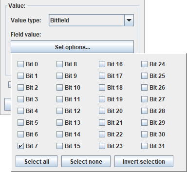 Value bitfield flags