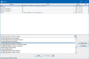 Substructure edit window