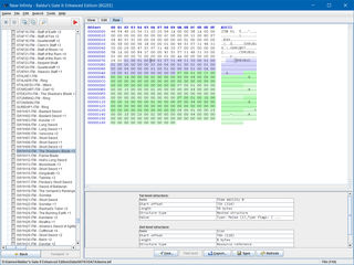 Raw tab: hex editor