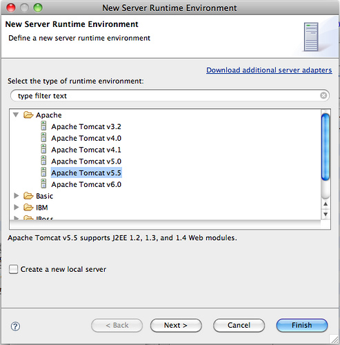 New Server Runtime Environment