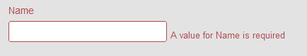 a standard error validation state