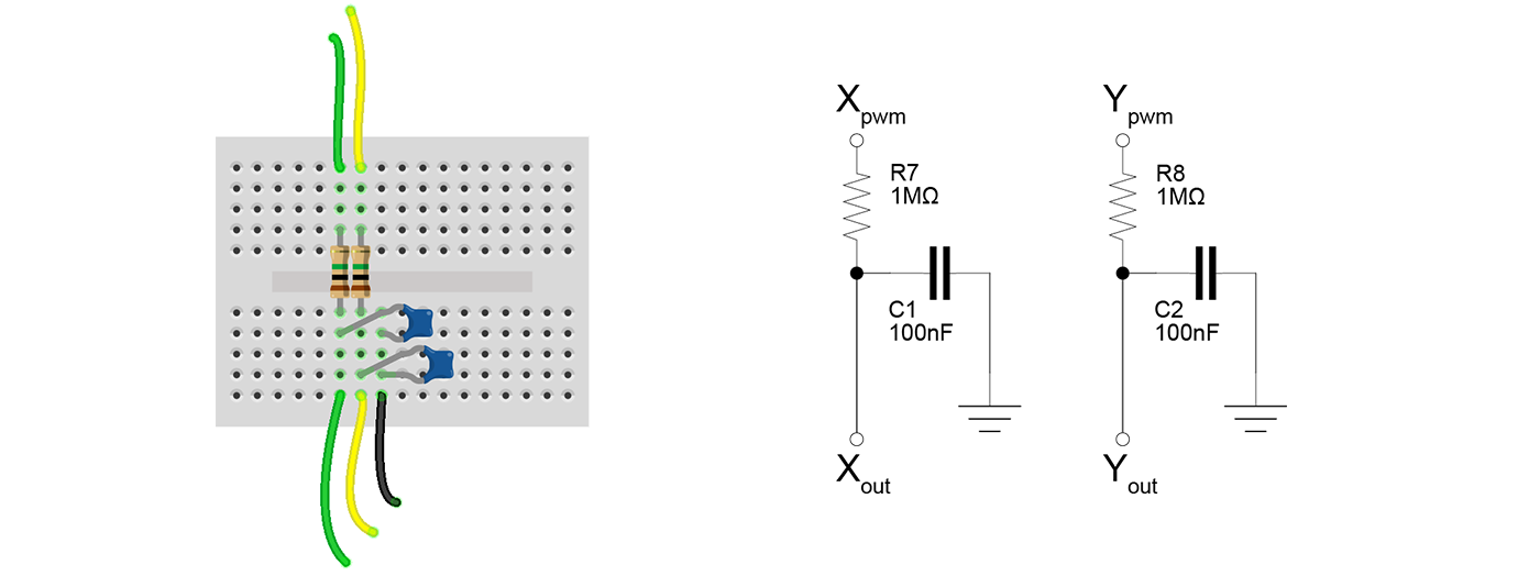 Low-pass RC filters