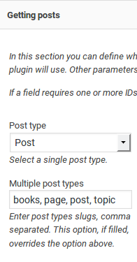 Multiple post types