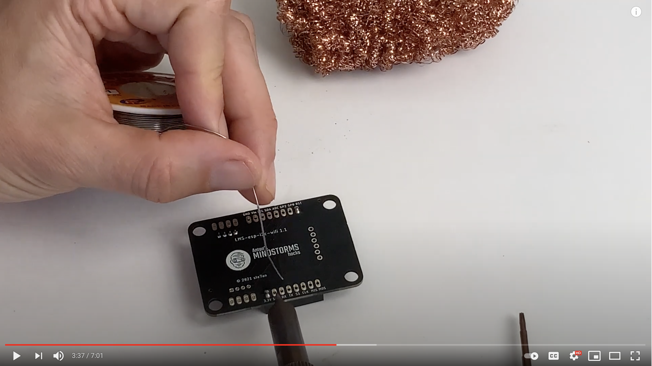 Video for the assembly of the esp wifi i2c board