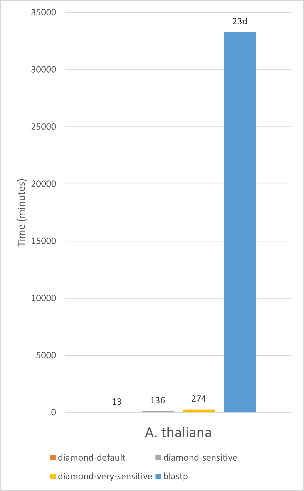 Runtimes A. thaliana vs. NR