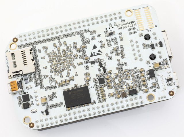 beaglebone ai back of board