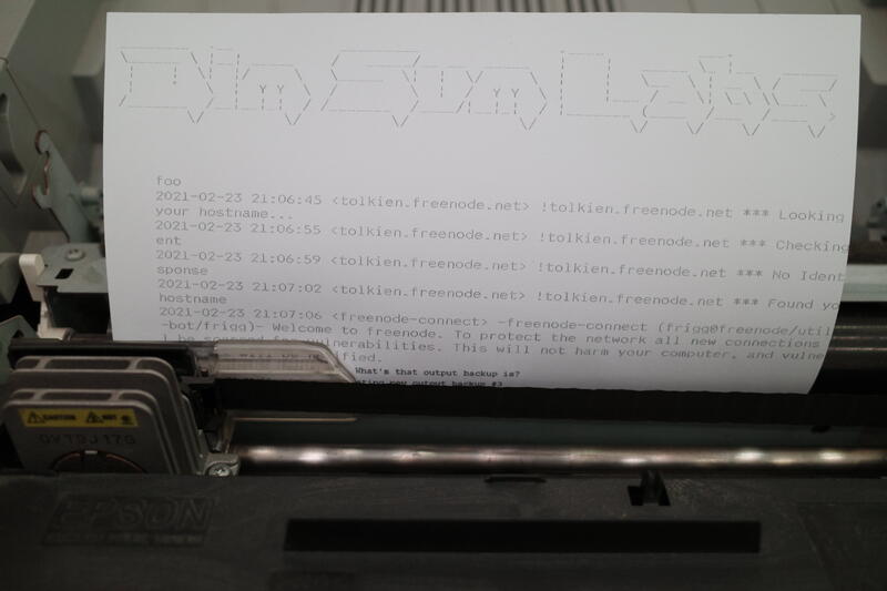 Photo of LQ-590 printing