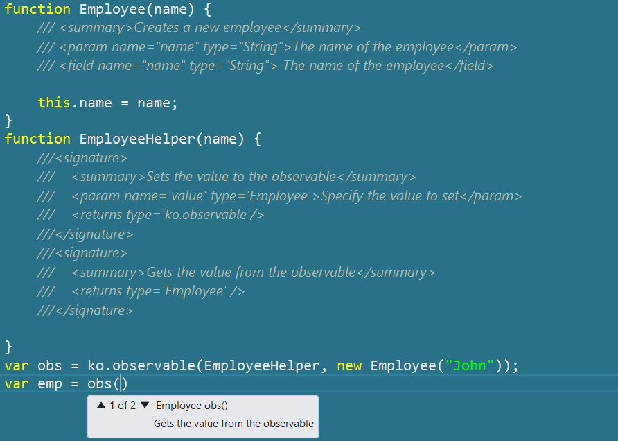 Observable getting observable