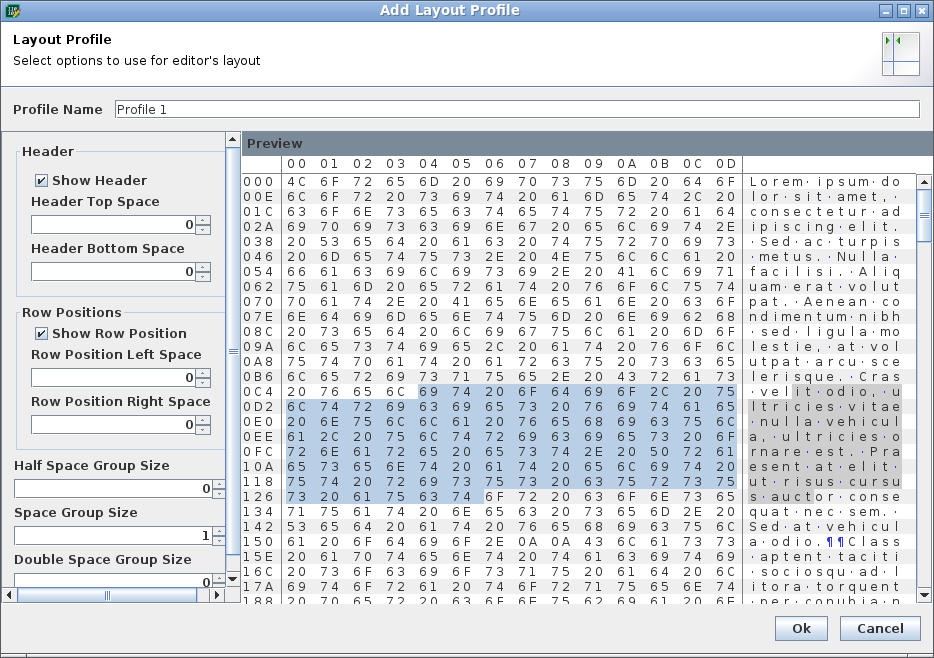 Add Layout Profile