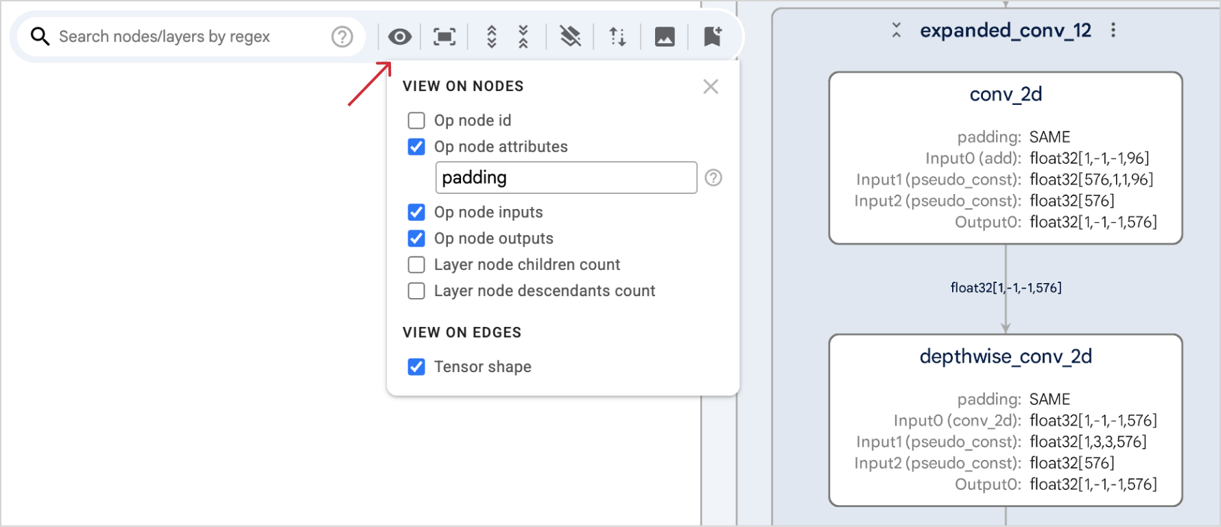 view on node