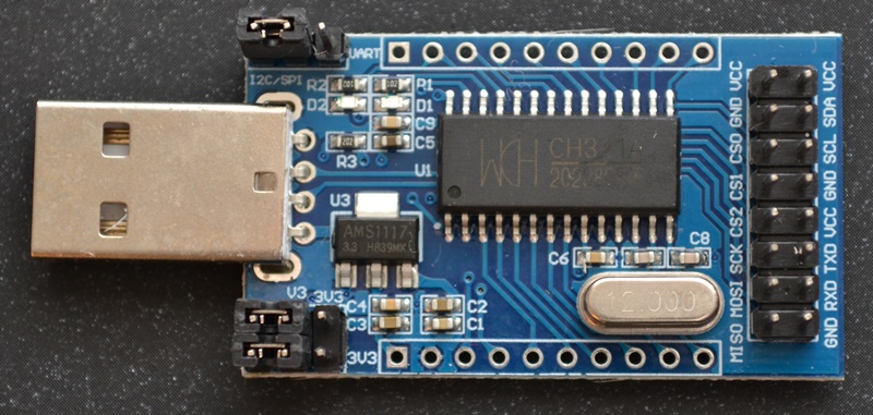 Factory default settings of CH341A USB to UART/IIC/SPI/TTL/ISP adapter EPP/MEM Parallel converter