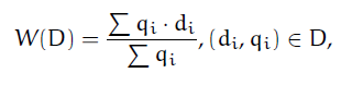 Weighting formula