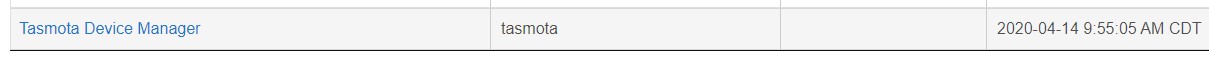 Tasmota Device Manager Installed