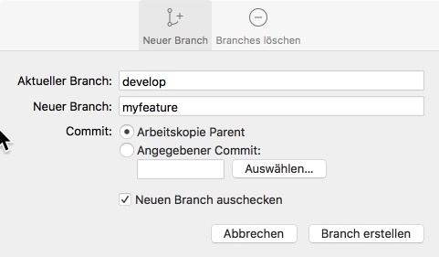 git-flow merge Feature-Branch