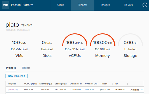 A Tenant in Photon Platform